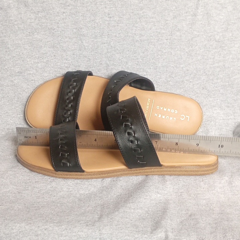NWOT LC Lauren Conrad Women's Sunstone Slip On Comfort, Sandals Black size 8 - Picture 7 of 9